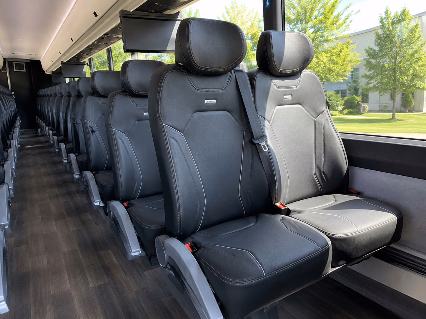 56 passenger charter bus interior